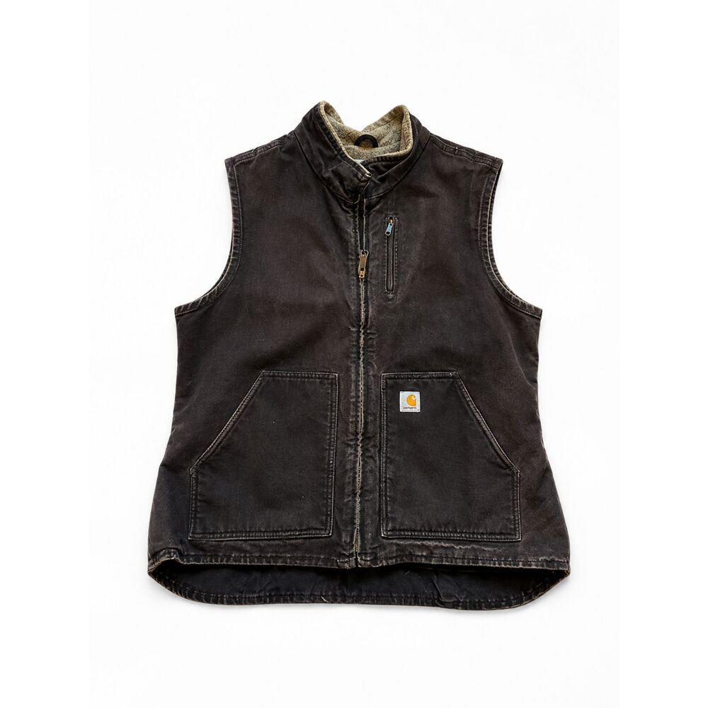 **Carhartt For Women Sherpa Lined Duck Vest Black XL**